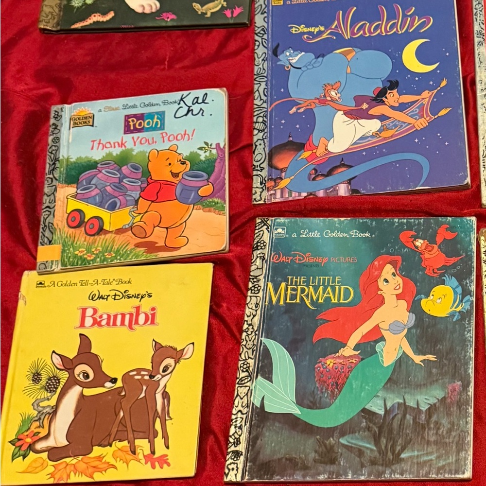 Vintage RARE Collectible Disney Little Golden Books Set of 4